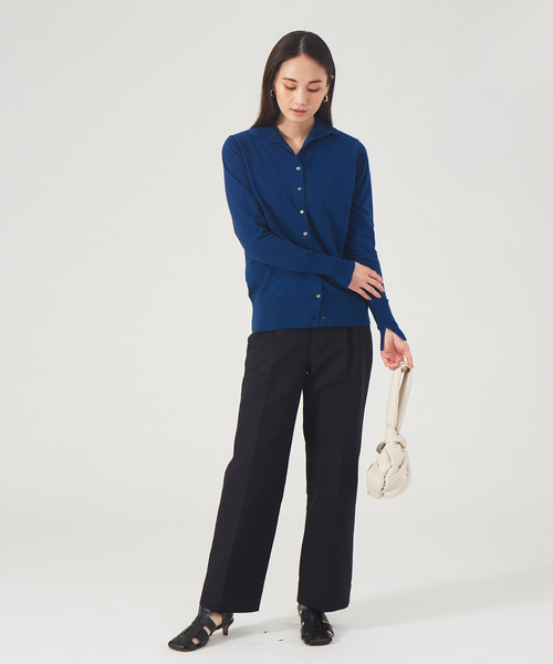 qualite(カリテ)の「3WAYカーデニット(ニット/セーター・レディース・ベージュ/ブルー/イエロー・フリー)」の20枚目の写真