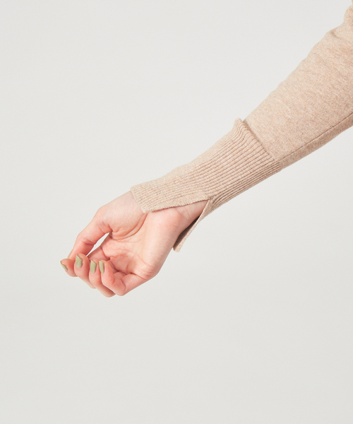 qualite(カリテ)の「3WAYカーデニット(ニット/セーター・レディース・ベージュ/ブルー/イエロー・フリー)」の7枚目の写真