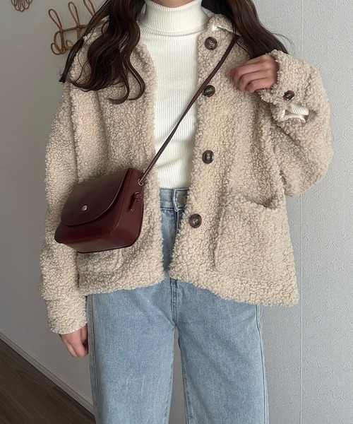 Cham.(チャム)の「ボアコート(ブルゾン・レディース・ブラウン/ブルー/ホワイト・FREE)」の20枚目の写真