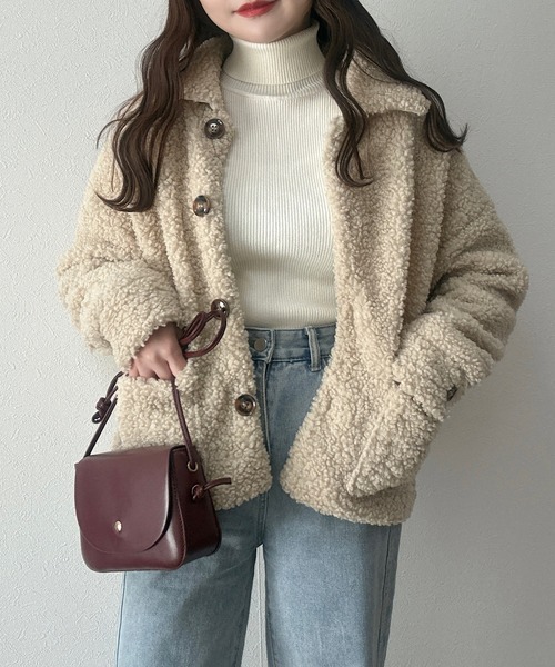 Cham.(チャム)の「ボアコート(ブルゾン・レディース・ブラウン/ブルー/ホワイト・FREE)」の17枚目の写真