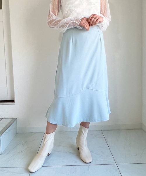 CLEA(クレア)の「アシメフリルマーメイドスカート(スカート・レディース・ブラック/ブルー/アイボリー・S/M)」の19枚目の写真