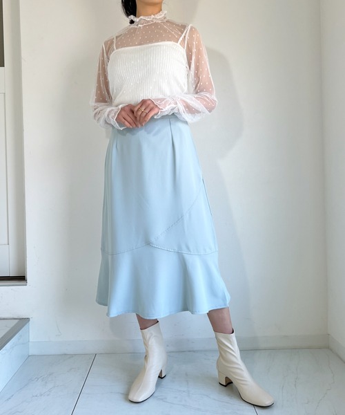 CLEA(クレア)の「アシメフリルマーメイドスカート(スカート・レディース・ブラック/ブルー/アイボリー・S/M)」の22枚目の写真