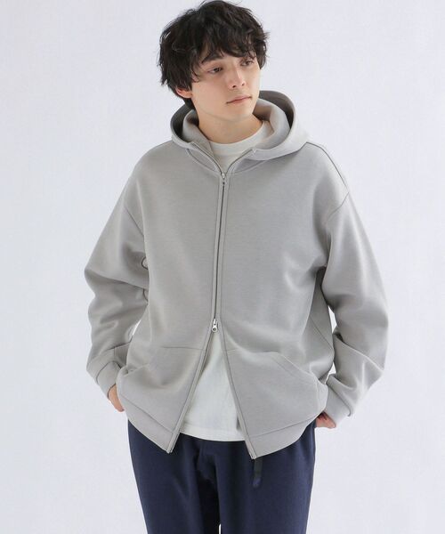SHIPS any(シップス エニィ)の「SHIPS any: ワイドシルエット ポンチ ジップアップ パーカー◇(パーカー・メンズ・ブラック/グレー/ベージュ/ピンク・X-LARGE/SMALL/MEDIUM/LARGE)」の5枚目の写真