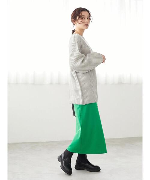 Petit fleur(プチフルール)の「・Petit Fleur バイカラーストライプニット*(ニット/セーター・レディース・グレー/オレンジ/グリーン/ラベンダー・FREE)」の20枚目の写真