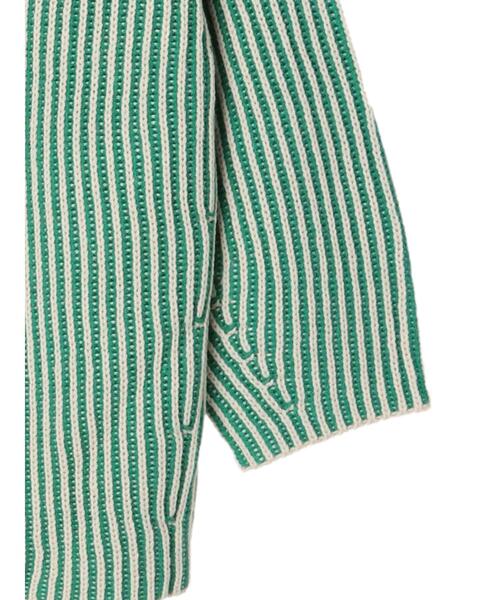 Petit fleur(プチフルール)の「・Petit Fleur バイカラーストライプニット*(ニット/セーター・レディース・グレー/オレンジ/グリーン/ラベンダー・FREE)」の11枚目の写真