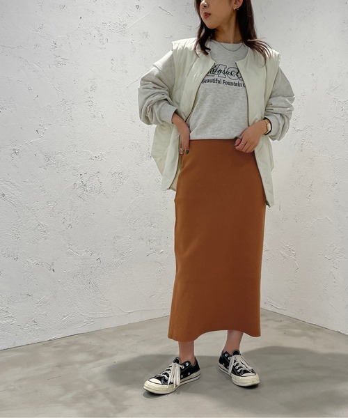 apres jour mignon(アプレジュールミニョン)の「ニットナロースカート【ZOZOTOWN限定アイテム】(スカート・レディース・ブラック/パープル/オレンジ・SMALL/MEDIUM/X-LARGE)」の21枚目の写真
