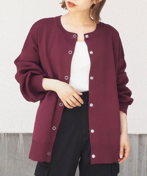 tiptop（ティップトップ）の「[新色登場]アソート前後2wayBIGカーディガン（カーディガン/ボレロ・レディース・アイボリー/ブラック/ブラック系その他/グリーン/グリーン系その他/パープル/イエロー/ピンク/ピンク系その他/グリーン系その他2/ブルー/ブラック系その他2/グリーン系その他3/エンジ/ホワイト系その他/ブラック系その他3/ライトブルー/レッド/ブラック系その他4/ホワイト系その他3/ホワイト系その他2・FREE）」の20枚目の写真