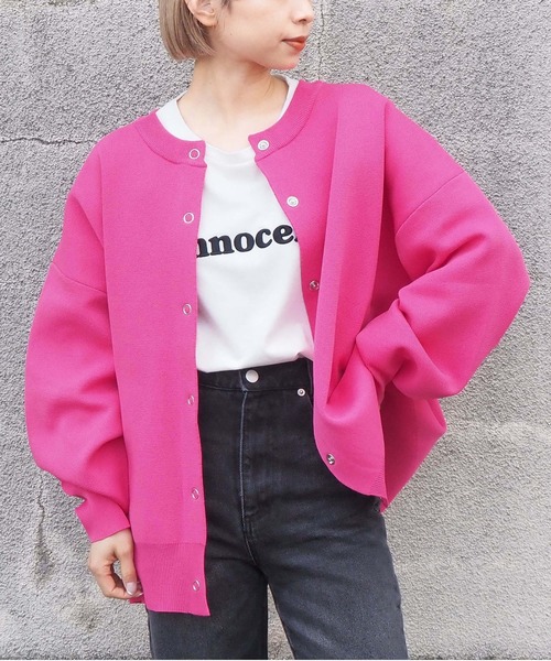 tiptop（ティップトップ）の「[新色登場]アソート前後2wayBIGカーディガン（カーディガン/ボレロ・レディース・アイボリー/ブラック/ブラック系その他/グリーン/グリーン系その他/パープル/イエロー/ピンク/ピンク系その他/グリーン系その他2/ブルー/ブラック系その他2/グリーン系その他3/エンジ/ホワイト系その他/ブラック系その他3/ライトブルー/レッド/ブラック系その他4/ホワイト系その他3/ホワイト系その他2・FREE）」の19枚目の写真