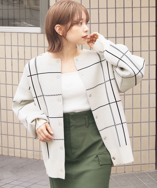 ANTEPRIMA MILANO カーディガン　トップス　2点まとめセット セール】テレコ2wayスナップショートカーディガン（カーディガン