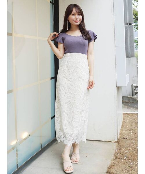 MERCURYDUO（マーキュリーデュオ）の「2WAYフレアスリーブコンパクトニット（ニット/セーター・レディース・ラベンダー/ピンク/オフホワイト/ブラウン・FREE）」の10枚目の写真