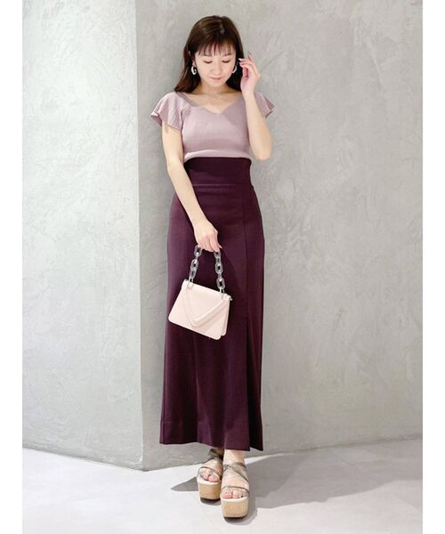 MERCURYDUO（マーキュリーデュオ）の「2WAYフレアスリーブコンパクトニット（ニット/セーター・レディース・ラベンダー/ピンク/オフホワイト/ブラウン・FREE）」の16枚目の写真