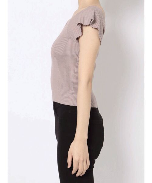 MERCURYDUO（マーキュリーデュオ）の「2WAYフレアスリーブコンパクトニット（ニット/セーター・レディース・ラベンダー/ピンク/オフホワイト/ブラウン・FREE）」の6枚目の写真