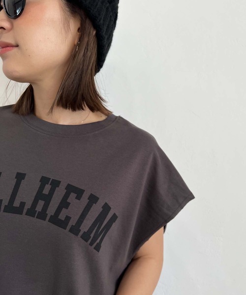 PICHI(ピイチ)の「ガレッジロゴフレンチスリーブTee(Tシャツ/カットソー・レディース・スカイブルー/モカ/オートミール/チャコール・M/L)」の12枚目の写真