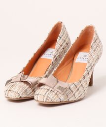 LANVIN en Bleu（ランバンオンブルー）の「リボンモチーフスクエアトゥパンプス（パンプス）」
