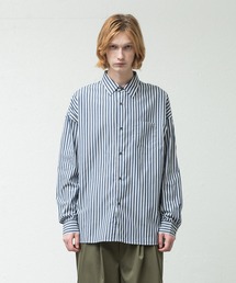 SLICK | 100/2ストライプドロップショルダーシャツ(シャツ/ブラウス)