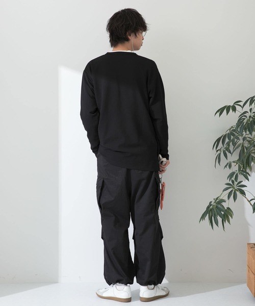 SENSE OF PLACE by URBAN RESEARCH(センスオブプレイスバイアーバンリサーチ)の「ワイドカーゴパンツ(カーゴパンツ・メンズ・ブラック/カーキ・MEDIUM/LARGE)」の4枚目の写真