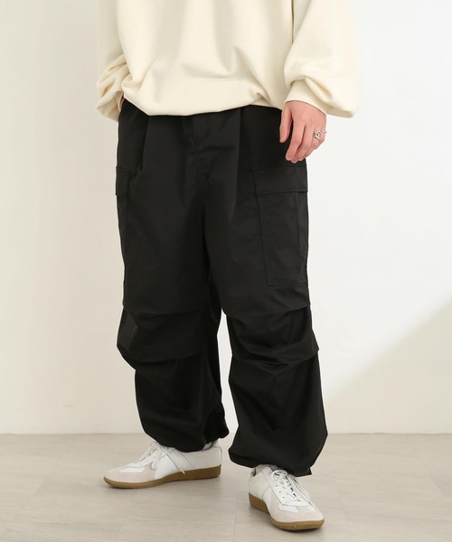 SENSE OF PLACE by URBAN RESEARCH(センスオブプレイスバイアーバンリサーチ)の「ワイドカーゴパンツ(カーゴパンツ・メンズ・ブラック/カーキ・MEDIUM/LARGE)」の8枚目の写真
