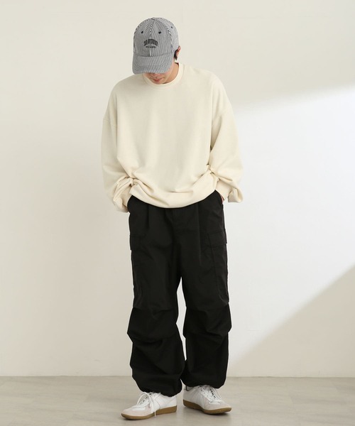 SENSE OF PLACE by URBAN RESEARCH(センスオブプレイスバイアーバンリサーチ)の「ワイドカーゴパンツ(カーゴパンツ・メンズ・ブラック/カーキ・MEDIUM/LARGE)」の10枚目の写真