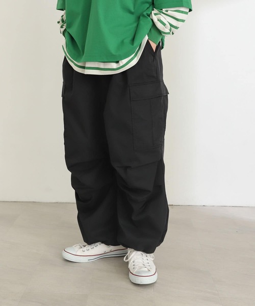 SENSE OF PLACE by URBAN RESEARCH(センスオブプレイスバイアーバンリサーチ)の「ワイドカーゴパンツ(カーゴパンツ・メンズ・ブラック/カーキ・MEDIUM/LARGE)」の13枚目の写真