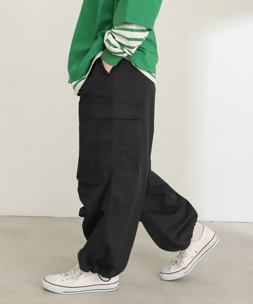 SENSE OF PLACE by URBAN RESEARCH(センスオブプレイスバイアーバンリサーチ)の「ワイドカーゴパンツ(カーゴパンツ・メンズ・ブラック/カーキ・MEDIUM/LARGE)」の14枚目の写真