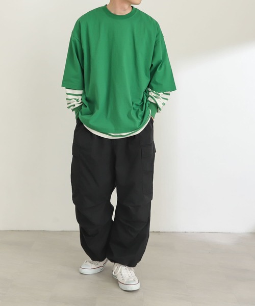 SENSE OF PLACE by URBAN RESEARCH(センスオブプレイスバイアーバンリサーチ)の「ワイドカーゴパンツ(カーゴパンツ・メンズ・ブラック/カーキ・MEDIUM/LARGE)」の15枚目の写真