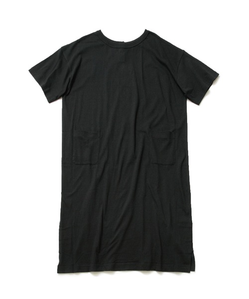 HANES（ヘインズ）の「【HANES/ヘインズ】UNDIES　リサイクルコットン2WAYネックワンピース　HW1-V305（ワンピース・レディース・ブラック/グリーン/ホワイト・FREE）」の2枚目の写真