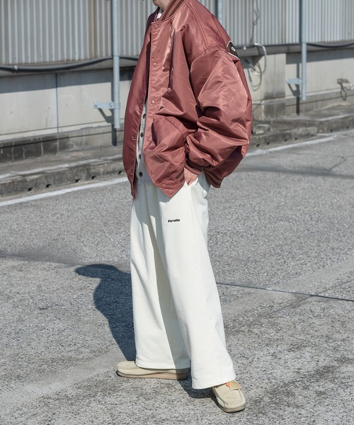 Perushu（ペルーシュ）の「スウェットワイドパンツ（その他パンツ・メンズ・オレンジ/アイボリー/グリーン/レッド/ブラック/ライトグレー・SMALL/LARGE/MEDIUM）」の10枚目の写真