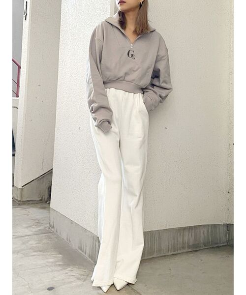 GYDA　 ハーフZIPスウェットトップス GYDA（ジェイダ）の「ハーフZIPショートスウェットTOPS（ニット