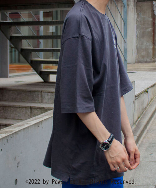 GLOSTER（グロスター）の「【GARFIELD/ガーフィールド】別注 ガーフィールドTシャツ VINTAGE DYEING（Tシャツ/カットソー・メンズ・オフホワイト/グリーン/スミクロ・MEDIUM/LARGE）」の6枚目の写真