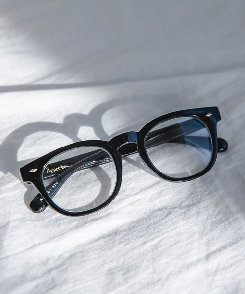 A part by(アパートバイ)の「【UVカット/曇り止め付】フレームメガネ(メガネ・レディース・ブラック/GOLD /ホワイト系その他2/ベージュ/ブラウン/シルバー・FREE)」の1枚目の写真