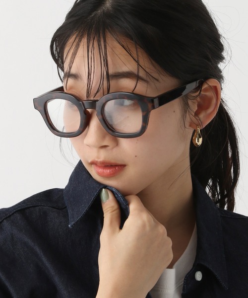 A part by(アパートバイ)の「【UVカット/曇り止め付】フレームメガネ(メガネ・レディース・ブラック/GOLD /ホワイト系その他2/ベージュ/ブラウン/シルバー・FREE)」の14枚目の写真