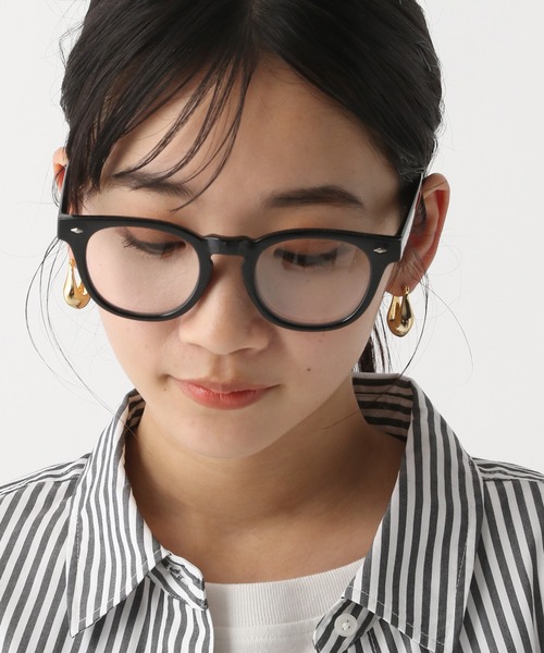 A part by(アパートバイ)の「【UVカット/曇り止め付】フレームメガネ(メガネ・レディース・ブラック/GOLD /ホワイト系その他2/ベージュ/ブラウン/シルバー・FREE)」の15枚目の写真
