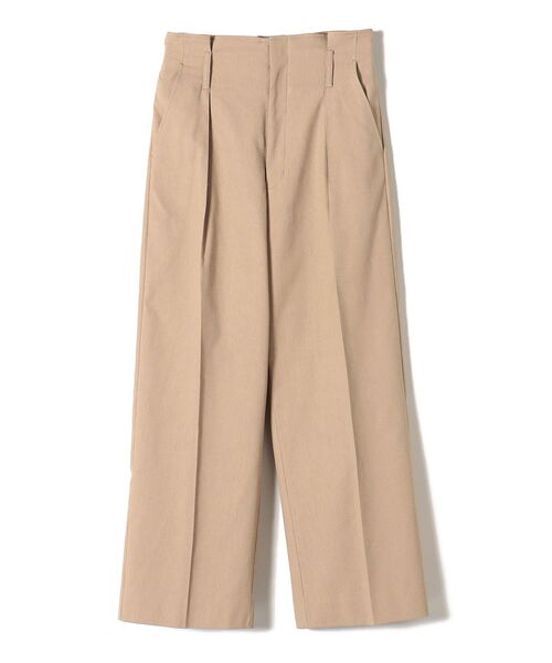 SHIPS(シップス)の「〈手洗い可能〉オックスウエストタックパンツ(その他パンツ・レディース・ブルー/オフホワイト/ベージュ・36/38)」の2枚目の写真