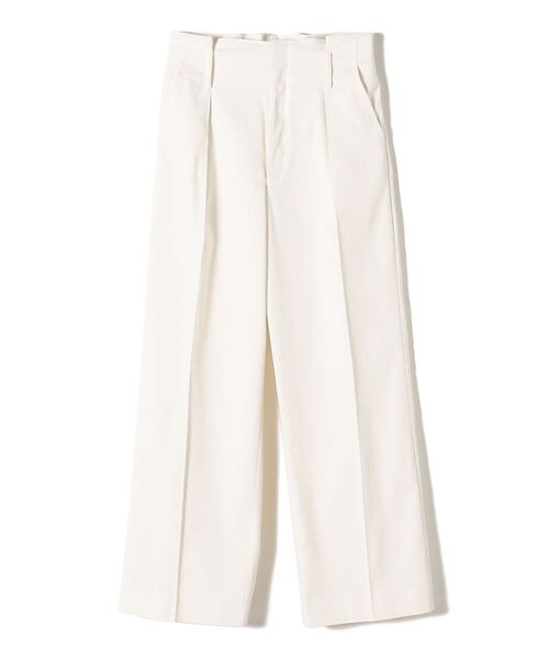 SHIPS(シップス)の「〈手洗い可能〉オックスウエストタックパンツ(その他パンツ・レディース・ブルー/オフホワイト/ベージュ・36/38)」の1枚目の写真