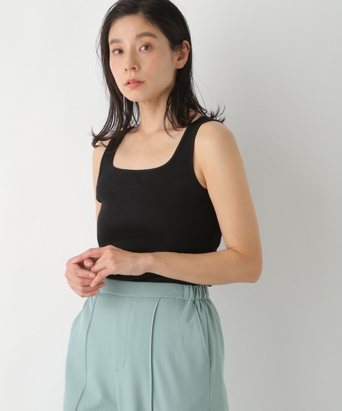 LEPSIM（レプシィム）の「抗菌スクエア2WAYタンク（タンクトップ・レディース・オフホワイト/ブラック/ライトグレー・LARGE/MEDIUM）」の3枚目の写真