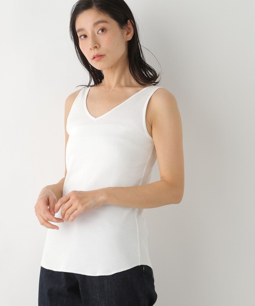 LEPSIM（レプシィム）の「抗菌スクエア2WAYタンク（タンクトップ・レディース・オフホワイト/ブラック/ライトグレー・LARGE/MEDIUM）」の19枚目の写真