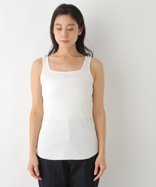 LEPSIM（レプシィム）の「抗菌スクエア2WAYタンク（タンクトップ・レディース・オフホワイト/ブラック/ライトグレー・LARGE/MEDIUM）」の8枚目の写真