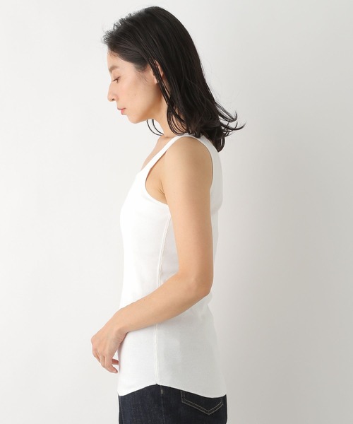 LEPSIM（レプシィム）の「抗菌スクエア2WAYタンク（タンクトップ・レディース・オフホワイト/ブラック/ライトグレー・LARGE/MEDIUM）」の12枚目の写真