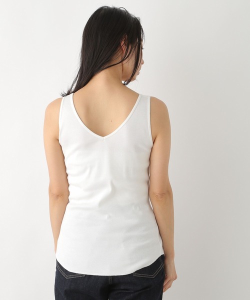 LEPSIM（レプシィム）の「抗菌スクエア2WAYタンク（タンクトップ・レディース・オフホワイト/ブラック/ライトグレー・LARGE/MEDIUM）」の10枚目の写真