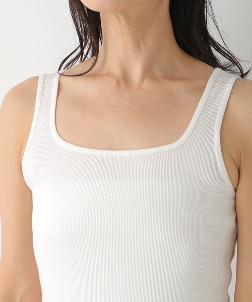 LEPSIM（レプシィム）の「抗菌スクエア2WAYタンク（タンクトップ・レディース・オフホワイト/ブラック/ライトグレー・LARGE/MEDIUM）」の17枚目の写真