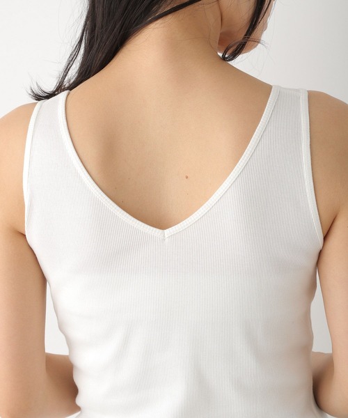 LEPSIM（レプシィム）の「抗菌スクエア2WAYタンク（タンクトップ・レディース・オフホワイト/ブラック/ライトグレー・LARGE/MEDIUM）」の5枚目の写真