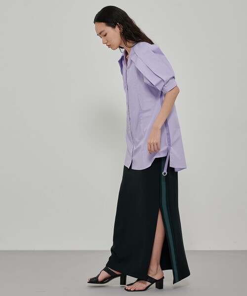 CITY TOKYO（シティトウキョウ）の「エポスリーブチュニックシャツ（シャツ/ブラウス・レディース・ホワイト/ブルー/ラベンダー・FREE）」の14枚目の写真