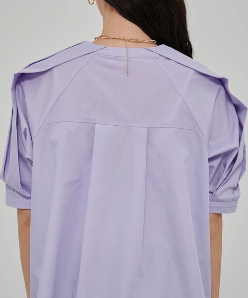 CITY TOKYO（シティトウキョウ）の「エポスリーブチュニックシャツ（シャツ/ブラウス・レディース・ホワイト/ブルー/ラベンダー・FREE）」の18枚目の写真