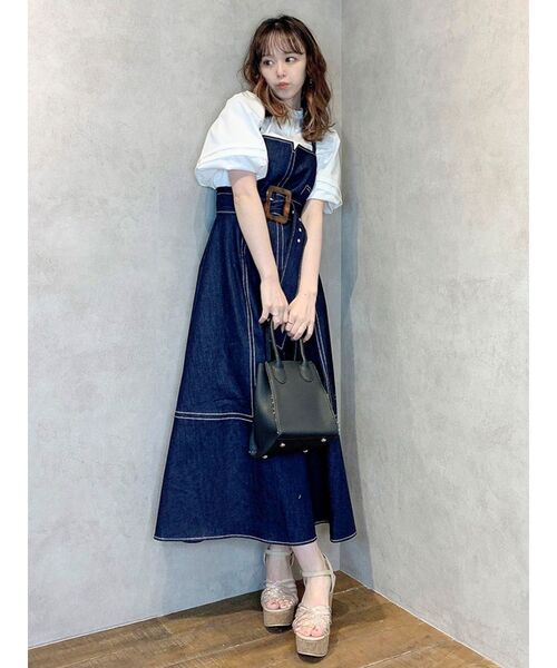 dazzlin（ダズリン）の「ダブルステッチキャミワンピース（ワンピース・レディース・インディゴブルー・SMALL/MEDIUM）」の7枚目の写真