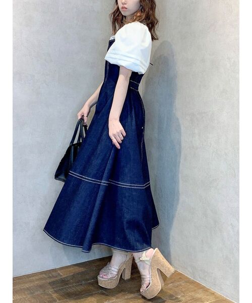 dazzlin（ダズリン）の「ダブルステッチキャミワンピース（ワンピース・レディース・インディゴブルー・SMALL/MEDIUM）」の10枚目の写真