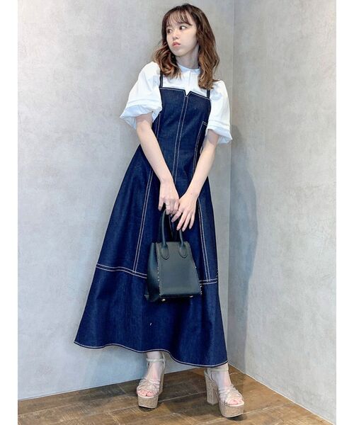 dazzlin（ダズリン）の「ダブルステッチキャミワンピース（ワンピース・レディース・インディゴブルー・SMALL/MEDIUM）」の14枚目の写真