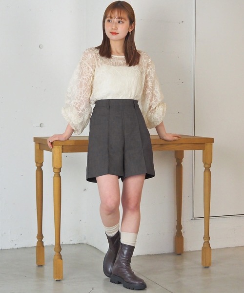 セール】【ZOZO限定Sサイズあり】リネンタッチセンタープレス