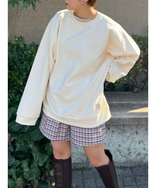 AMAIL（アマイル）の「Warm latte bulky cloth（スウェット・レディース・アイボリー/ピンク/グリーン・FREE）」の2枚目の写真