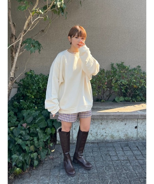 AMAIL（アマイル）の「Warm latte bulky cloth（スウェット・レディース・アイボリー/ピンク/グリーン・FREE）」の15枚目の写真