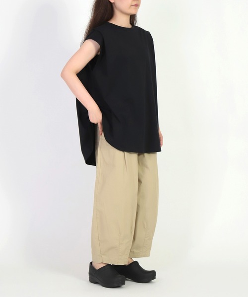 Brocante（ブロカント）の「[Brocante / ブロカント] 40/2ハイゲージ天竺 エポールプリエＴシャツ（Tシャツ/カットソー・レディース・ホワイト/ブラック/ベージュ/アイボリー・2）」の17枚目の写真